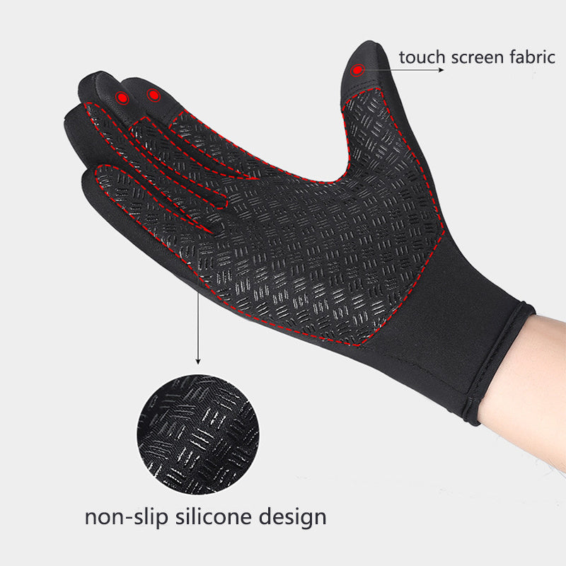 Waterproof Touchscreen Winter Motorcycle Gloves – Anti-Slip, Windproof, Fleece-Lined Riding Gloves