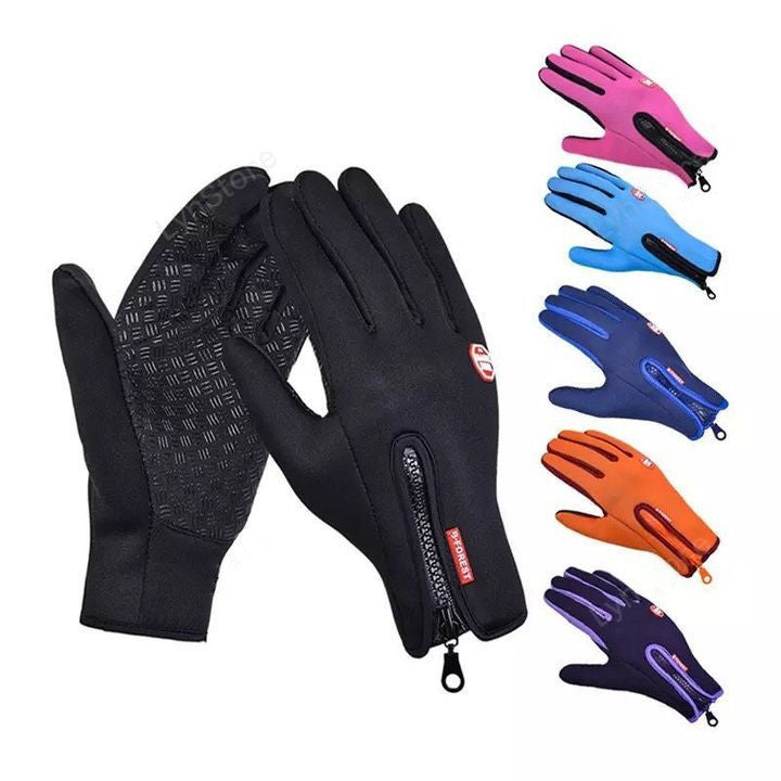 Waterproof Touchscreen Winter Motorcycle Gloves – Anti-Slip, Windproof, Fleece-Lined Riding Gloves