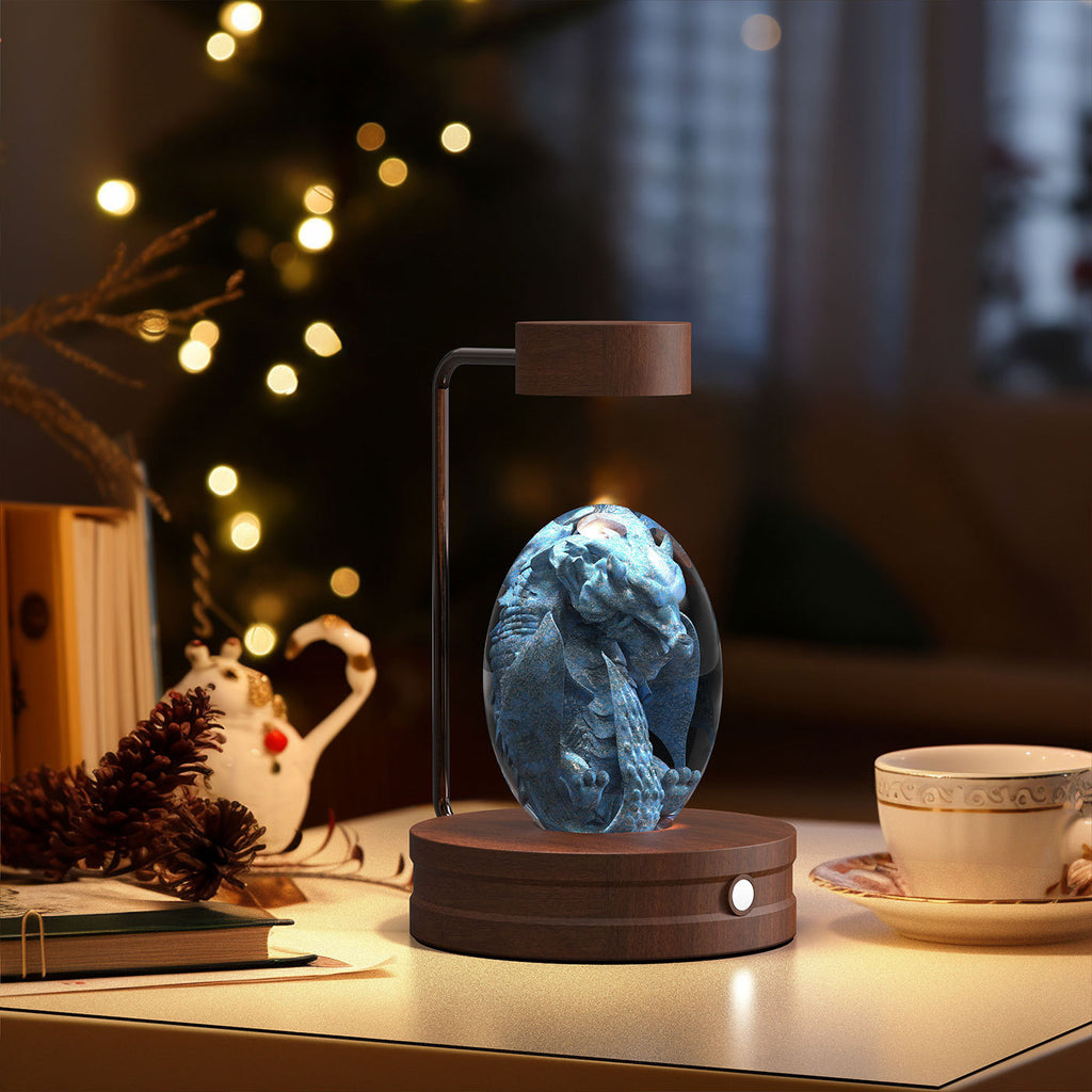 Crystal Ball Dinosaur Night Light – USB Powered Cosmic LED Bedside Lamp, Warm Ambient Glow, Perfect Birthday Gift