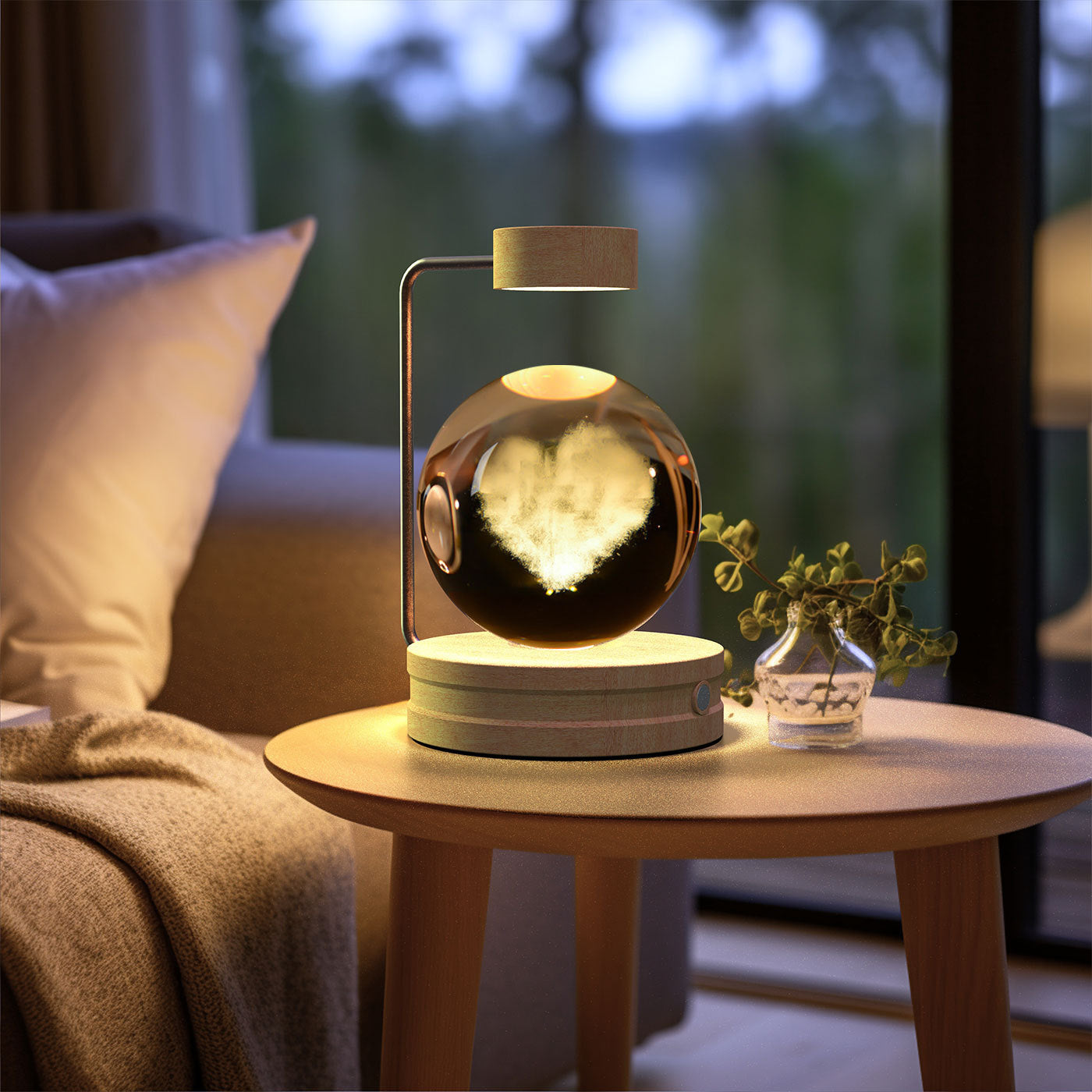 Crystal Ball Dinosaur Night Light – USB Powered Cosmic LED Bedside Lamp, Warm Ambient Glow, Perfect Birthday Gift