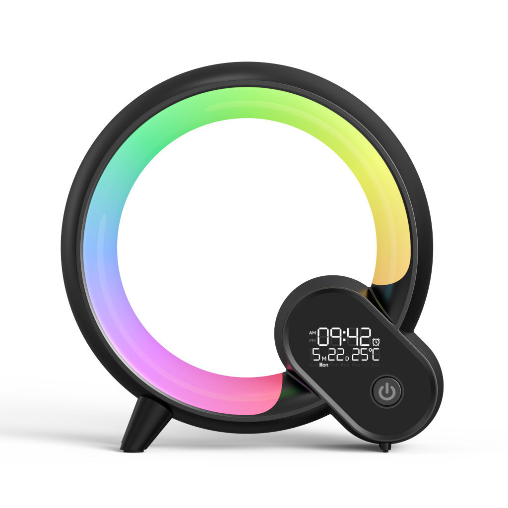 Q Light Sunrise Alarm Clock – Analog & Digital Display, Bluetooth Audio, Intelligent Wake-Up, Colorful LED Atmosphere Light