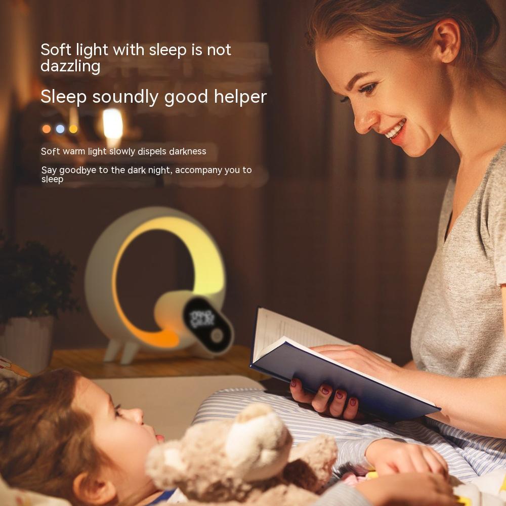 Q Light Sunrise Alarm Clock – Analog & Digital Display, Bluetooth Audio, Intelligent Wake-Up, Colorful LED Atmosphere Light