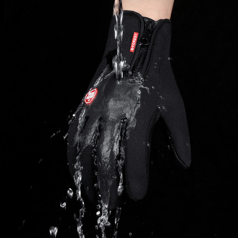 Waterproof Touchscreen Winter Motorcycle Gloves – Anti-Slip, Windproof, Fleece-Lined Riding Gloves