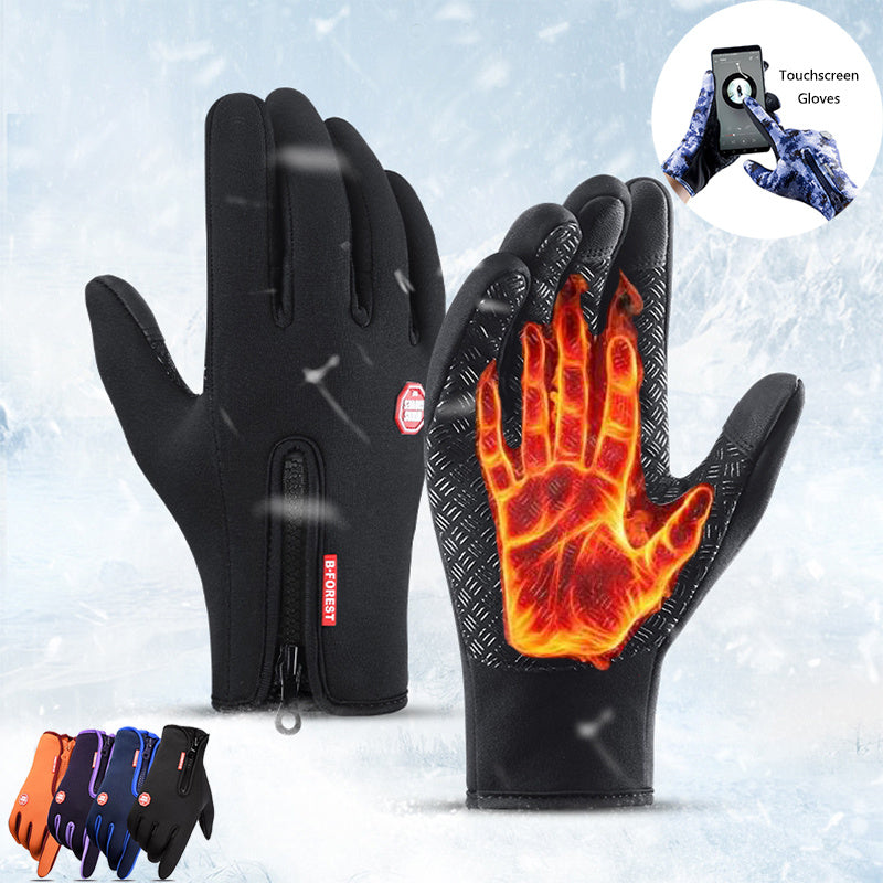 Waterproof Touchscreen Winter Motorcycle Gloves – Anti-Slip, Windproof, Fleece-Lined Riding Gloves
