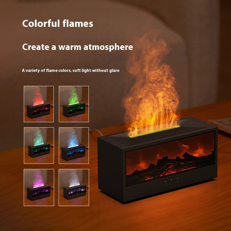 3D Fireplace Aroma Diffuser | Simulated Flame Essential Oil Humidifier