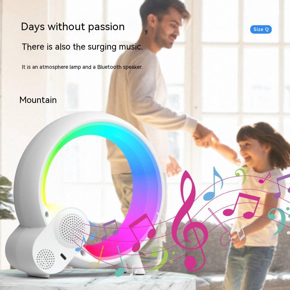 Q Light Sunrise Alarm Clock – Analog & Digital Display, Bluetooth Audio, Intelligent Wake-Up, Colorful LED Atmosphere Light