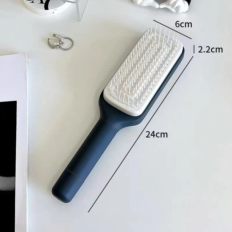 4-in-1 Self-Cleaning Hair Brush – Anti-Static Scalp Massage Comb with Rotating & Scalable Design for Easy Hair Removal