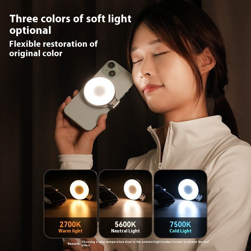 Magnetic Clip-On LED Fill Light for Mobile Phones | Selfie & Beauty Lighting