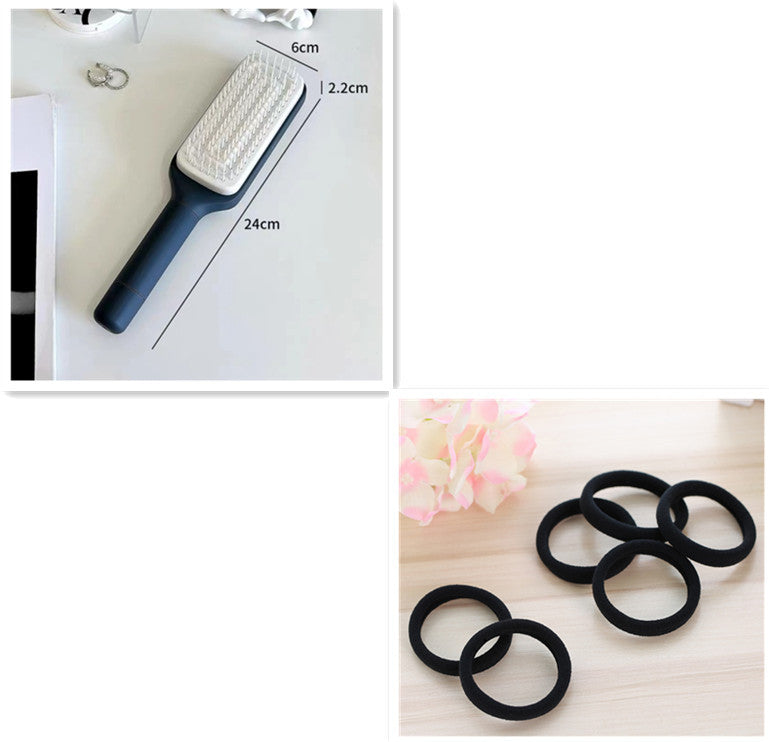 4-in-1 Self-Cleaning Hair Brush – Anti-Static Scalp Massage Comb with Rotating & Scalable Design for Easy Hair Removal