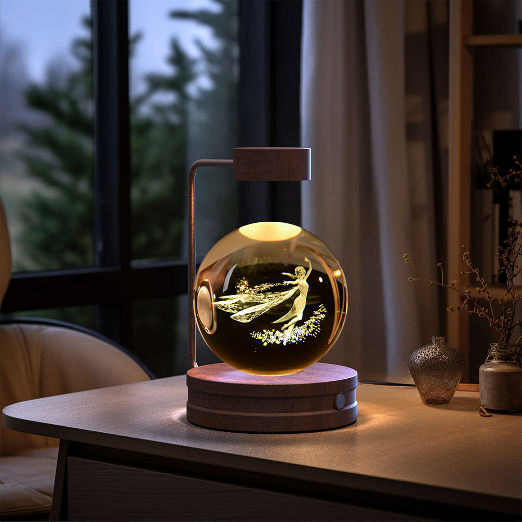 Crystal Ball Dinosaur Night Light – USB Powered Cosmic LED Bedside Lamp, Warm Ambient Glow, Perfect Birthday Gift