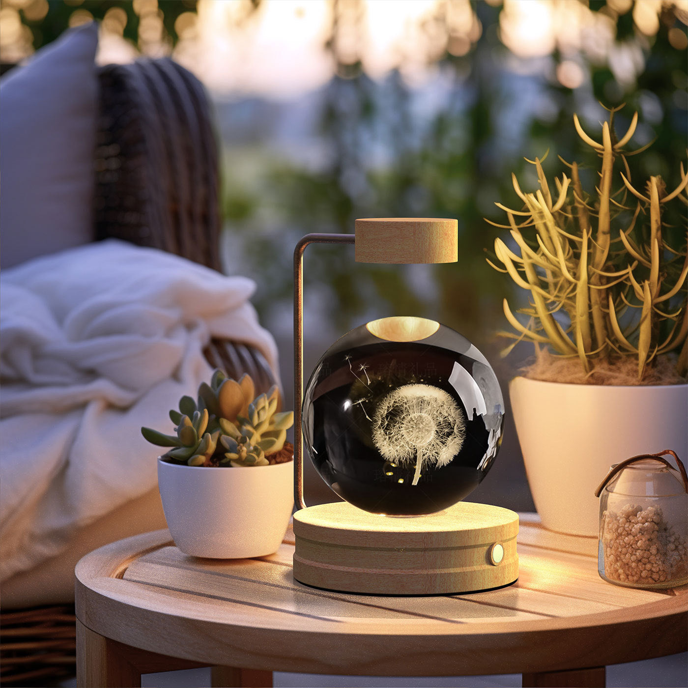 Crystal Ball Dinosaur Night Light – USB Powered Cosmic LED Bedside Lamp, Warm Ambient Glow, Perfect Birthday Gift