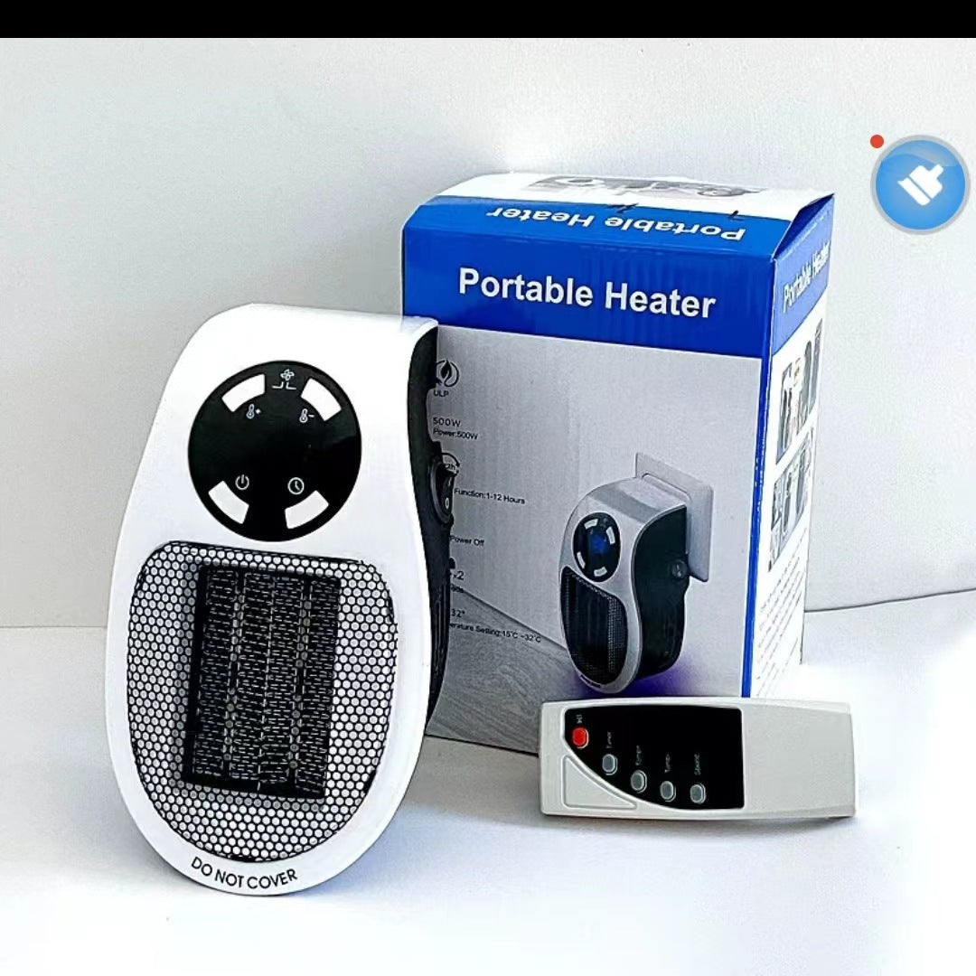 Portable Electric Wall Heater Fan | Adjustable Thermostat Space Heater for Home & Office | Energy Efficient Handy Heating Stove