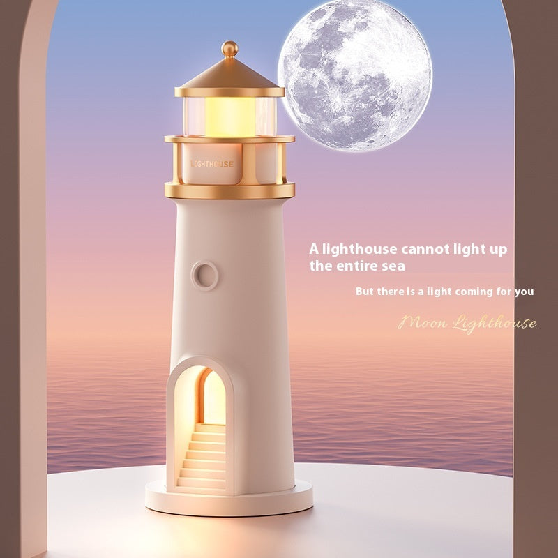 Lighthouse Moonlight Night Light | Creative Sleeping Lamp & Atmosphere Decor for Bedroom