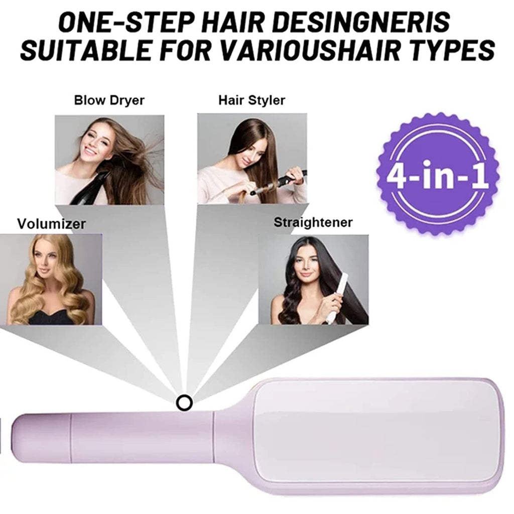 4-in-1 Self-Cleaning Hair Brush – Anti-Static Scalp Massage Comb with Rotating & Scalable Design for Easy Hair Removal
