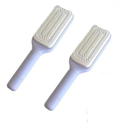 4-in-1 Self-Cleaning Hair Brush – Anti-Static Scalp Massage Comb with Rotating & Scalable Design for Easy Hair Removal